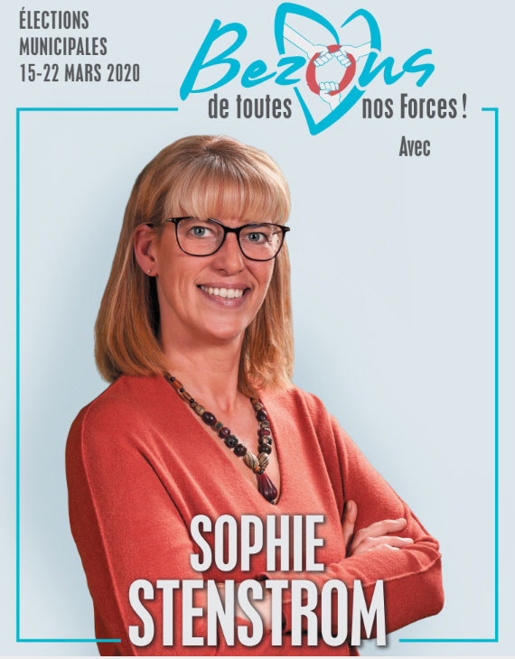 Affiche électorale pour les élections municipales 2020 à Bezons (Val-d'Oise)